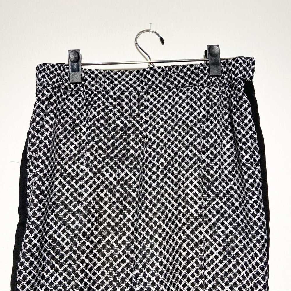 Worthington Womens Pants Black and White Geometric‎ Slim Fit Size Small - Picture 6 of 9